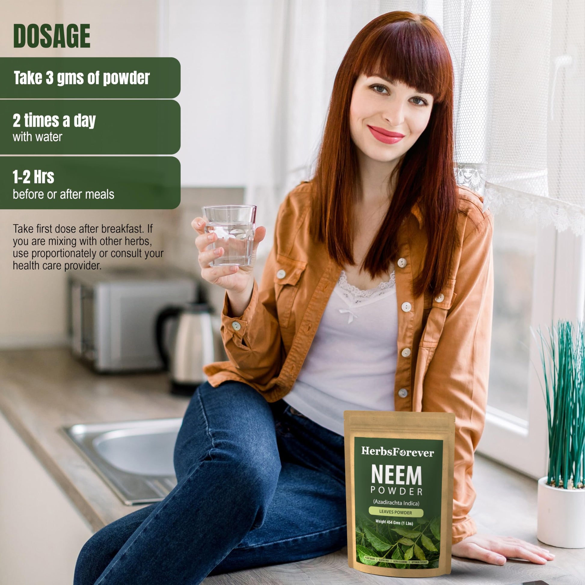 Organic neem powder texture and consistency