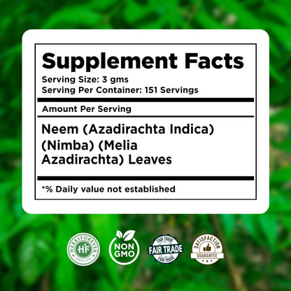 HerbsForever neem powder bag with wellness ingredients