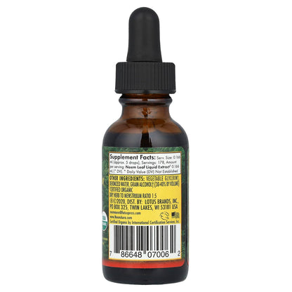 NeemAura Organic Neem Leaf Liquid Herbal Extract Supplement Bottle