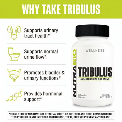 NutraBio Tribulus Terrestris vegetarian capsules details