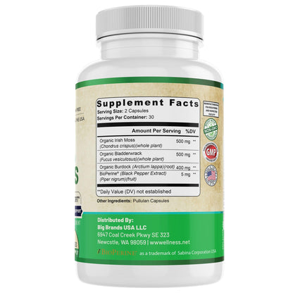 Whole World Wellness Organic Sea Moss Supplement Packaging