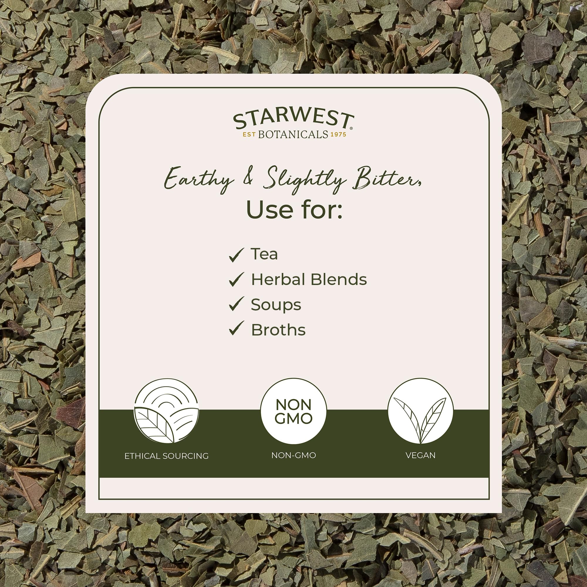 Starwest Botanicals Organic Neem Leaves cut and sifted texture