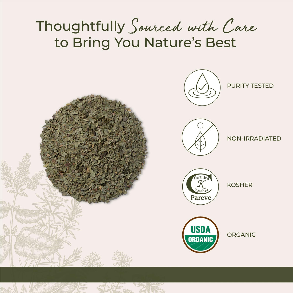 Starwest Botanicals Organic Neem Leaves resealable packaging