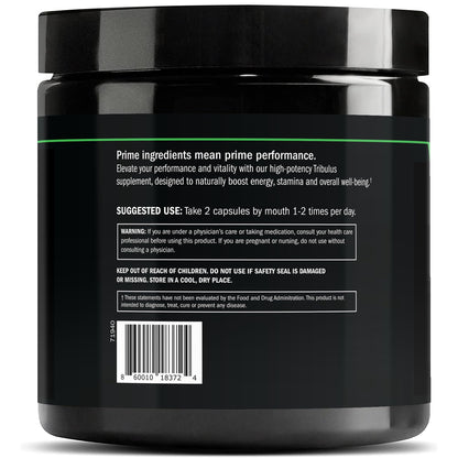 Prime Labs Tribulus Terrestris supplement facts label