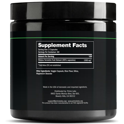 Prime Labs Tribulus Terrestris capsule details