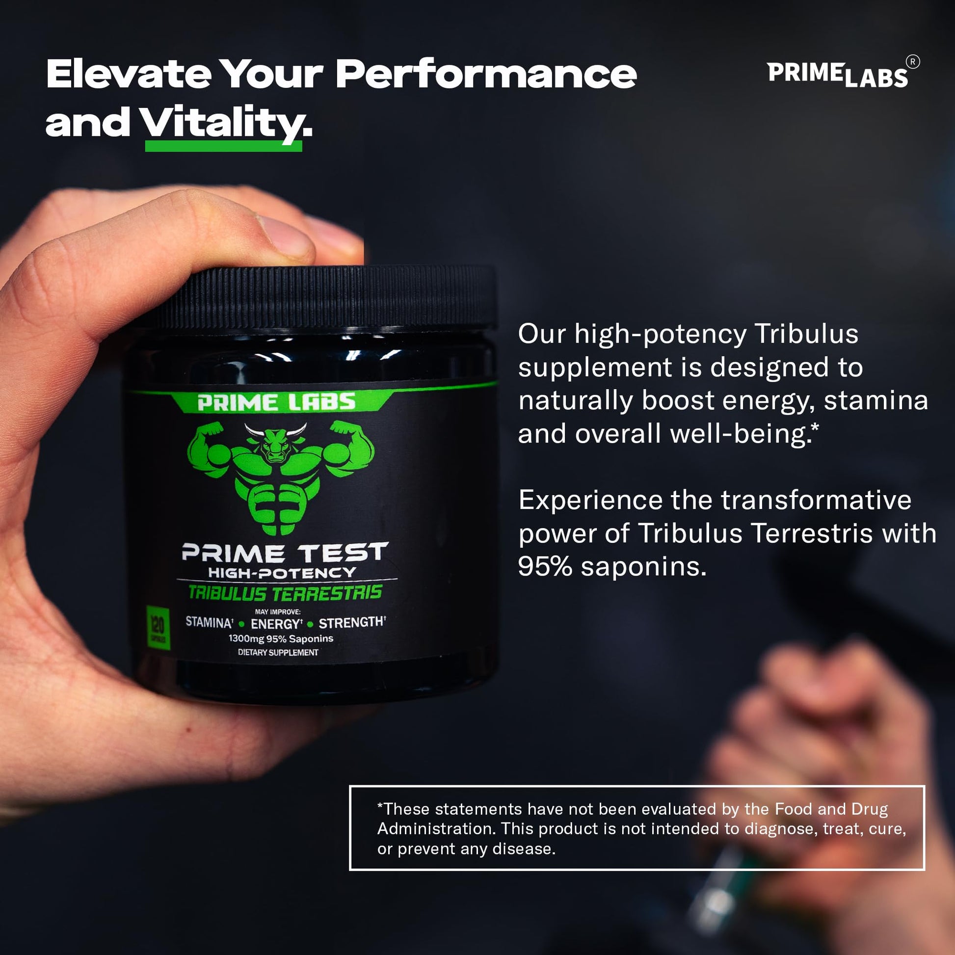 Prime Labs Tribulus 120 capsules packaging side