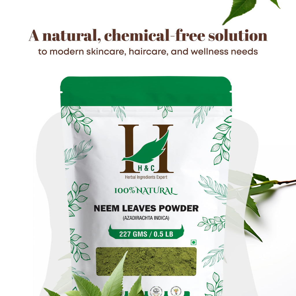 H&C Natural Neem Leaves Powder Ayurvedic skincare application