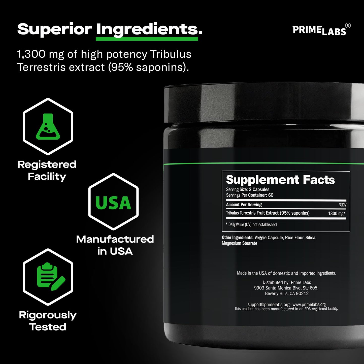 Prime Labs Tribulus Terrestris product ingredients list
