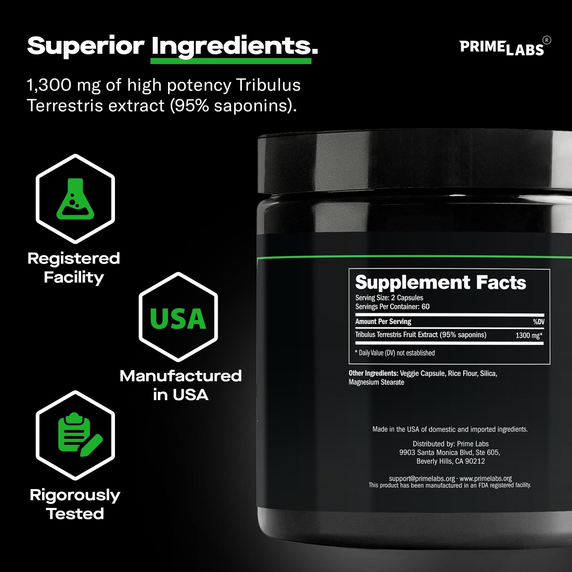 Prime Labs Tribulus Terrestris product ingredients list
