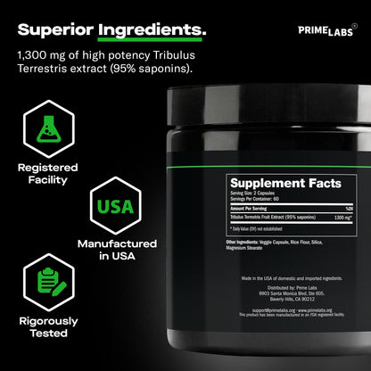 Prime Labs Tribulus Terrestris product ingredients list
