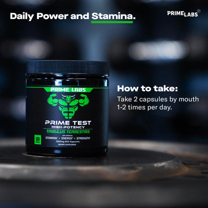 Prime Labs Tribulus Terrestris 1300mg marketing graphic