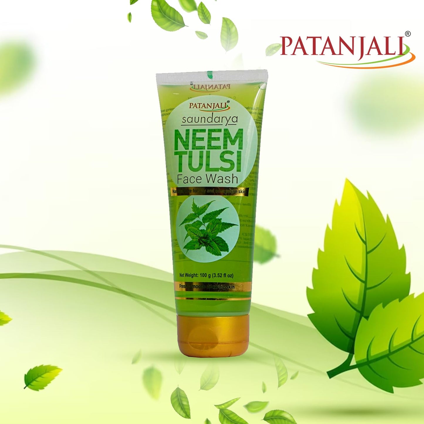 Patanjali Neem Tulsi Face Wash tube back label details