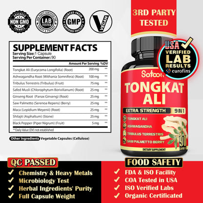 Satoomi 9-in-1 herbal supplement bottle label ingredients
