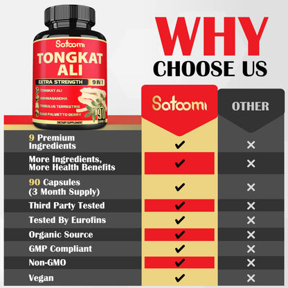 Authentic Satoomi 9-in-1 dietary supplement bottle