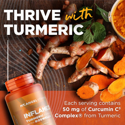 Mt. Angel Vitamins InFlamEze Boswellia Curcumin Ingredients