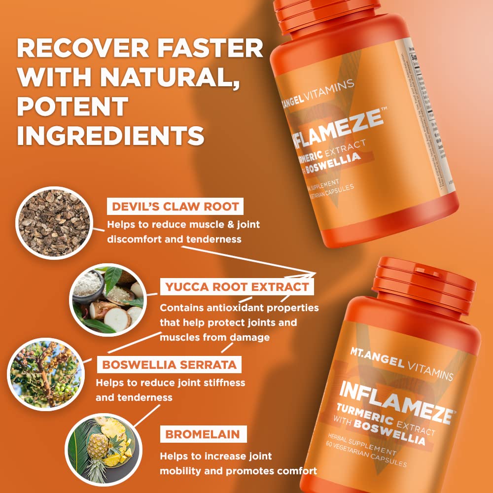 Mt. Angel Vitamins InFlamEze Authentic USA Import Bottle