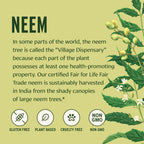 Banyan Botanicals Organic Neem Supplement Facts Label