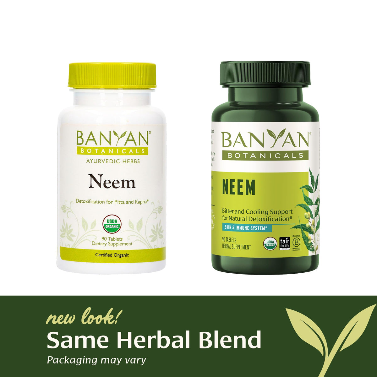 Banyan Botanicals Organic Neem Ayurveda Herbal Supplement