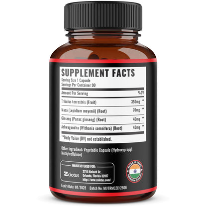 Zolotus 180 capsule bottle showing 4-in-1 herbal complex label