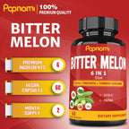 Papnami Organic Bitter Melon Extract Supplement Facts Label