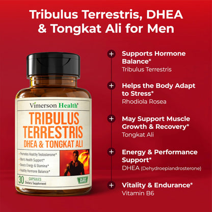 Vimerson Health testosterone support supplement back label details