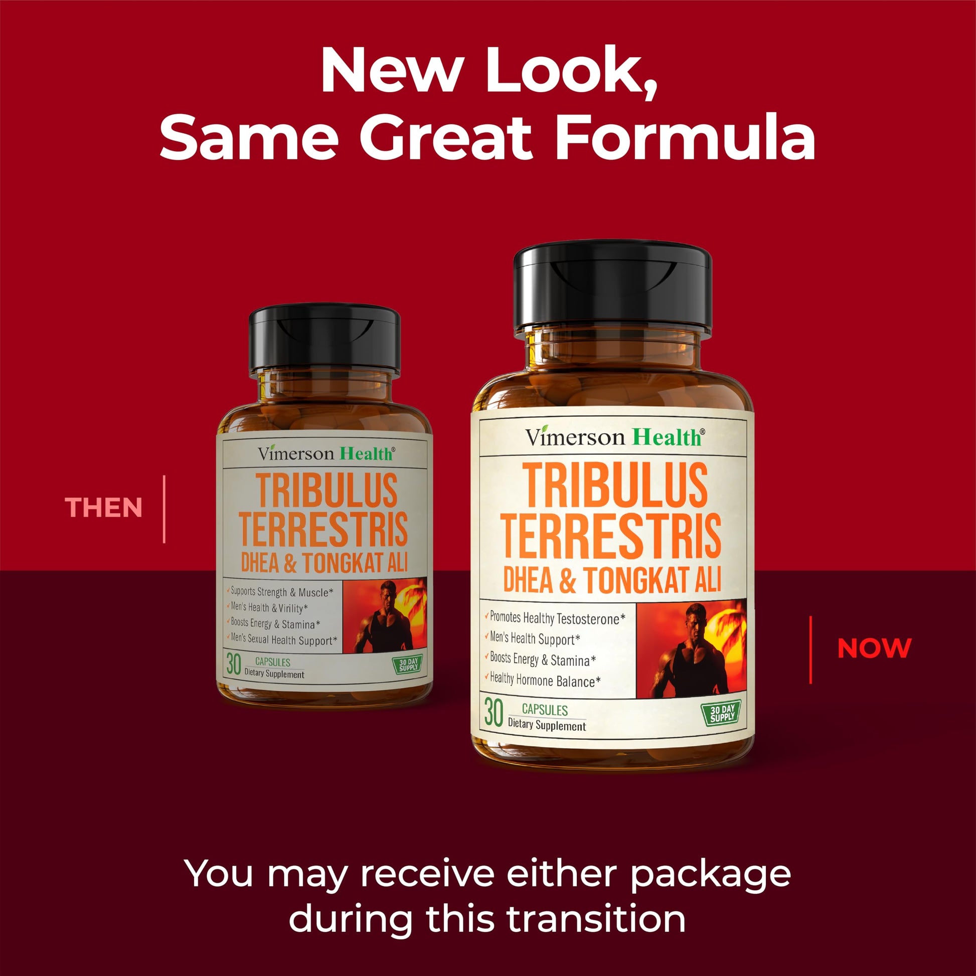 Close up of Vimerson Health Tribulus Terrestris capsule bottle