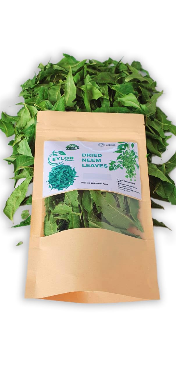 Ceylon Twins Naturally Grown Dried Neem Tea Leaves Resealable Pouch