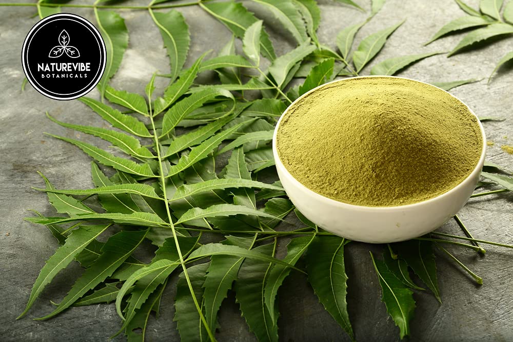 Naturevibe Botanicals USDA Organic Neem Leaf Powder packaging label