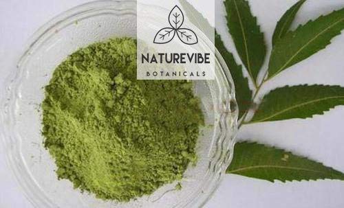 Naturevibe Botanicals Organic Neem Leaf Powder in a bowl for DIY mask