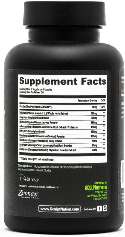 Authentic Sculpt Nation Tribulus Terrestris dietary supplement bottle