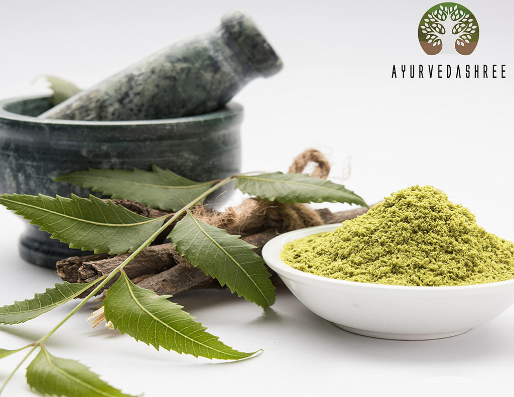 Ayurvedashree Pure Neem Leaf Powder jar back label details
