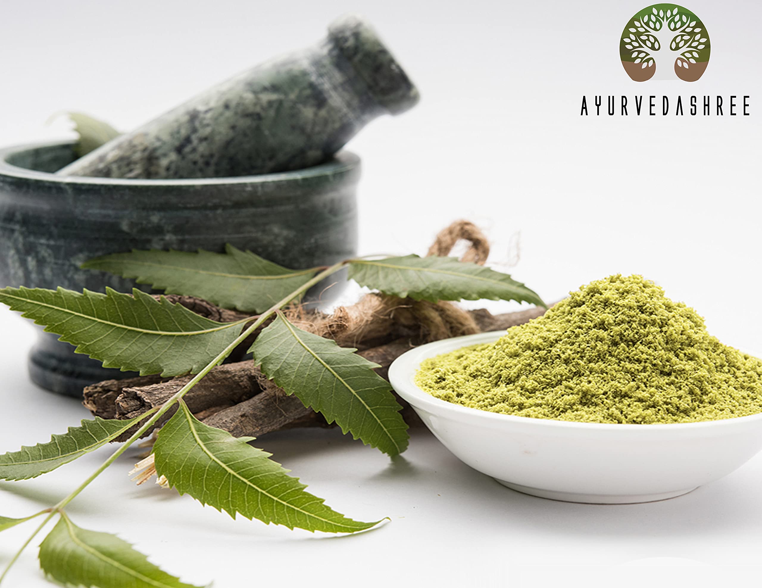 Ayurvedashree Pure Neem Leaf Powder jar back label details