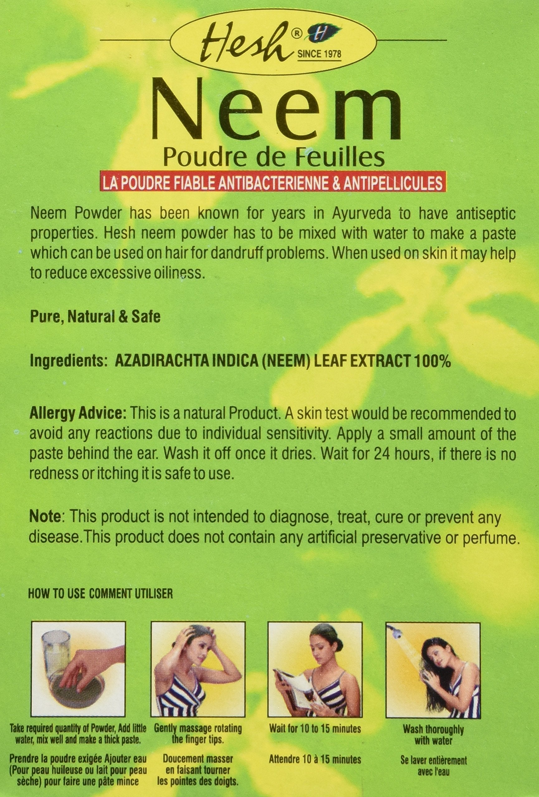 Pure Ayurvedic Hesh Neem Powder packaging details