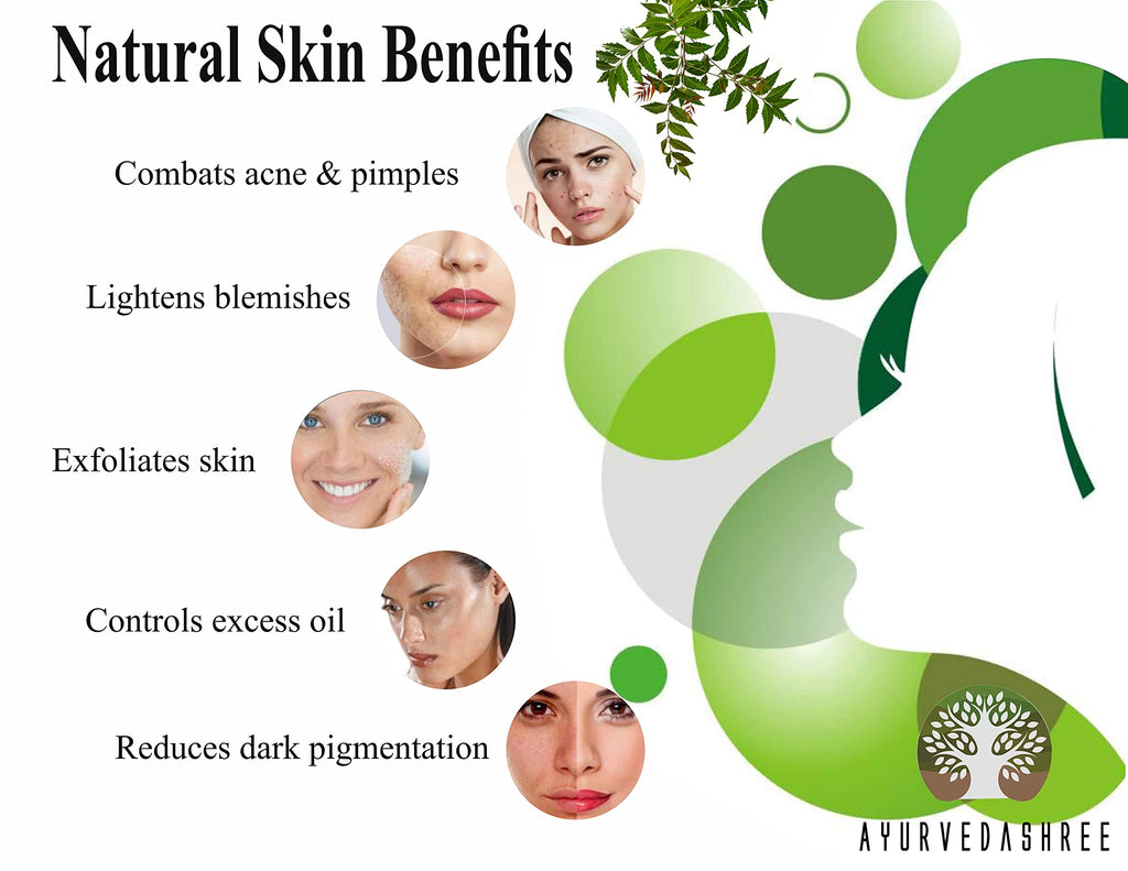 Ayurvedashree Pure Neem Leaf Powder with rose water and aloe vera