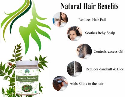 Ayurvedashree Pure Neem Leaf Powder natural organic certification badge