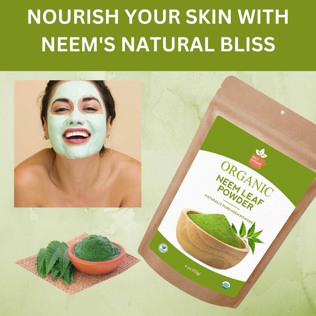 Authentic USA imported neem powder for hair care