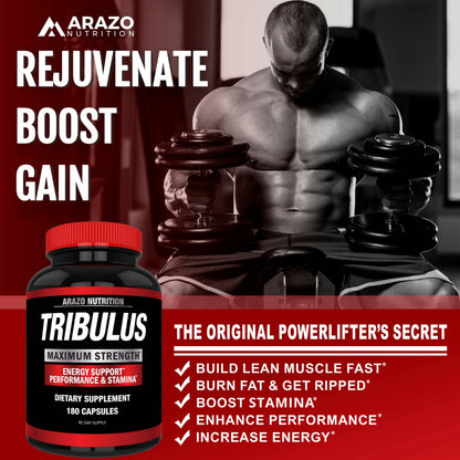 Close up of Arazo Nutrition Tribulus Terrestris ingredient label