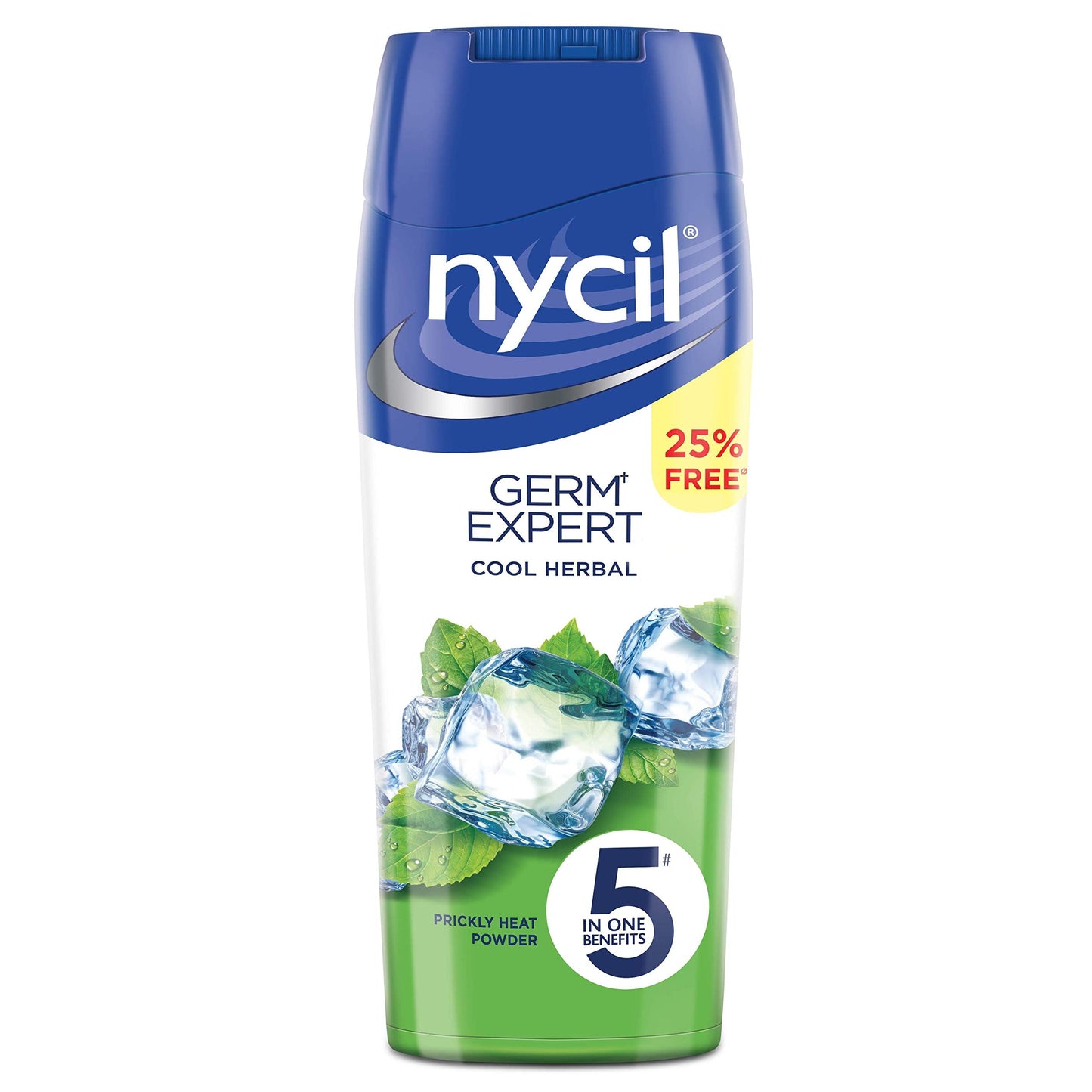 Nycil Cool Herbal Prickly Heat Powder Back Label