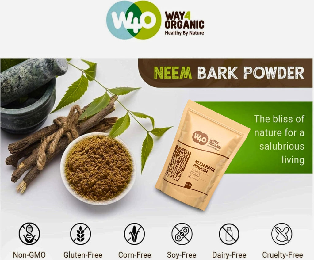 Way4Organic Neem Bark Powder 1 lb pouch texture