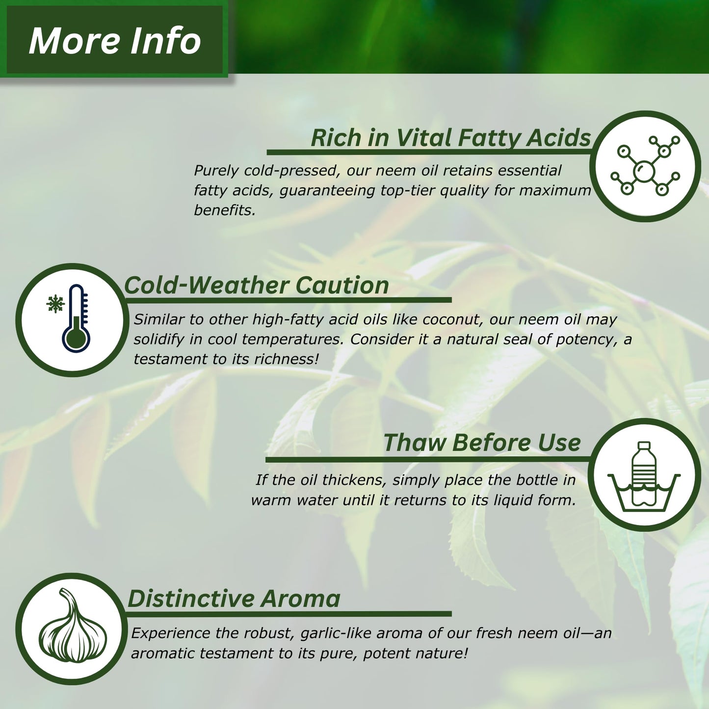 Plant Mama Organic Cold Pressed Neem Oil size reference in hand