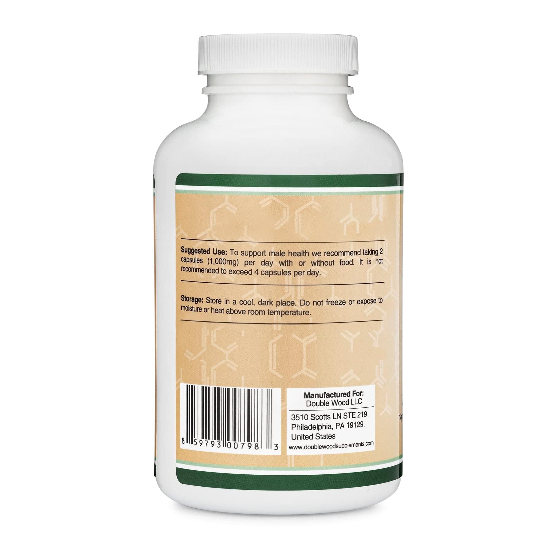 Double Wood Tribulus Terrestris 210 count vegan supplement bottle