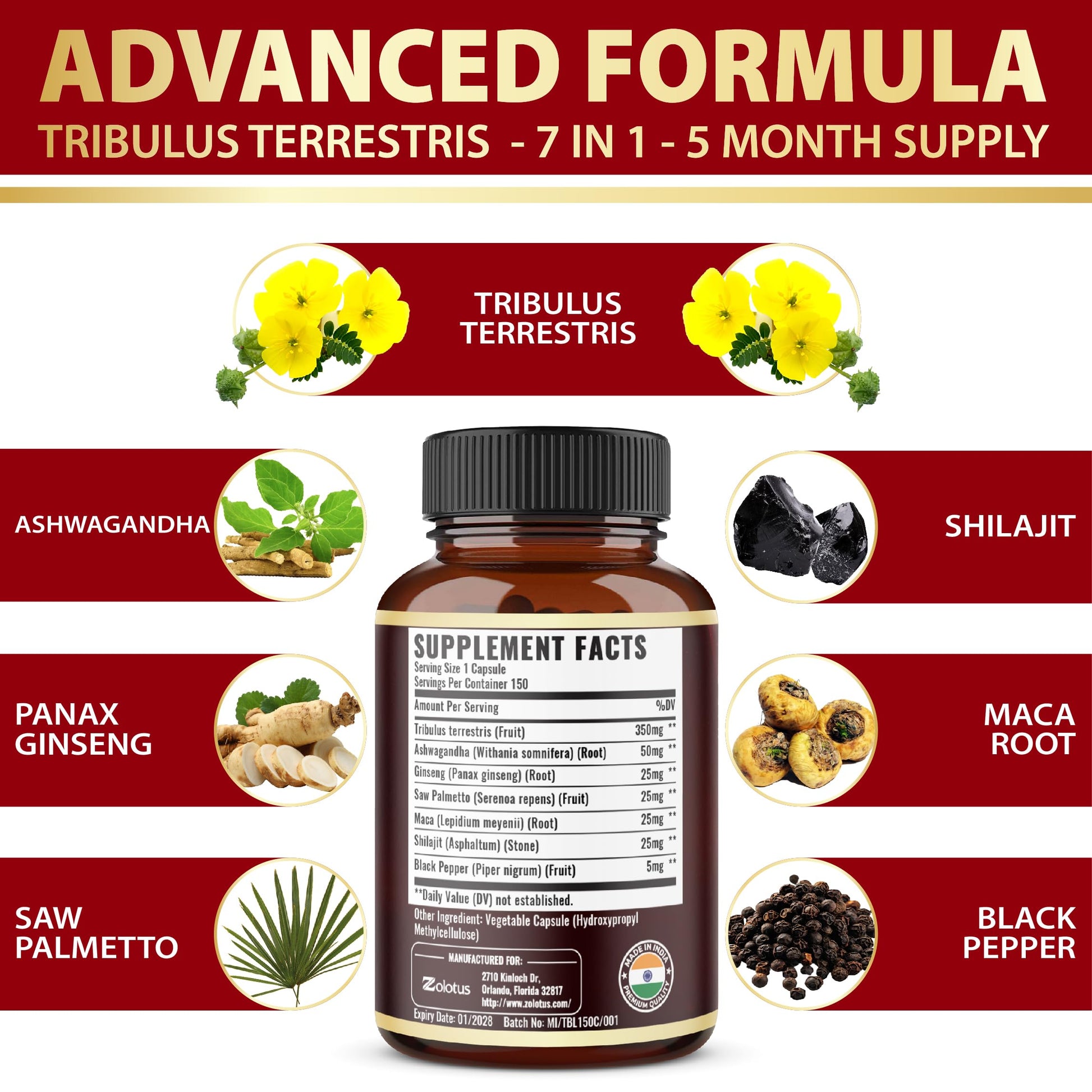 Zolotus USA imported health supplement packaging