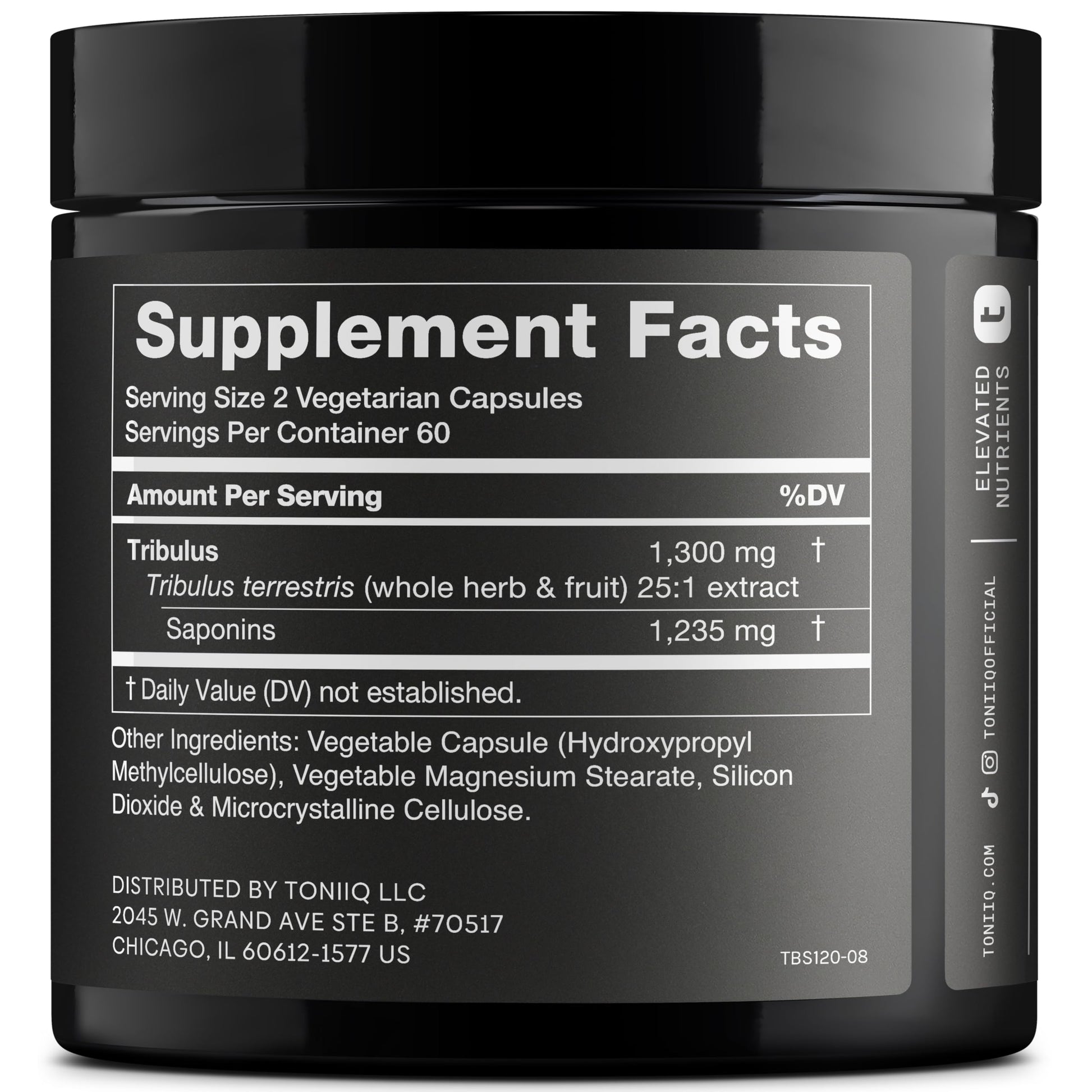 Toniiq high potency 25:1 extract label details