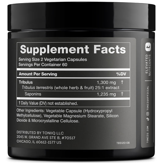 Toniiq high potency 25:1 extract label details