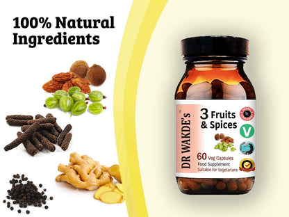 Dr Wakde's 3 Fruits And Spices Digestive Support Capsule Ingredients
