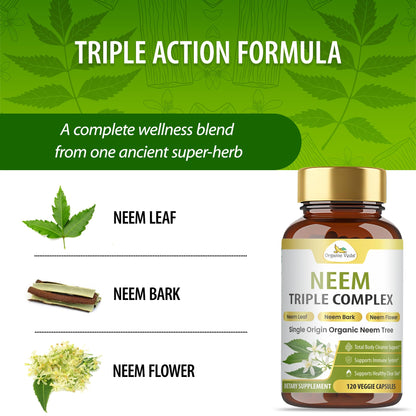 Organic Veda Neem Triple Complex capsules ingredient details