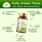 Organic Veda Neem Triple Complex bottle back label