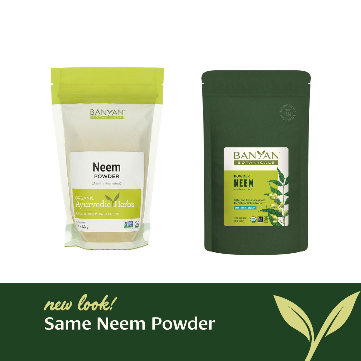 Banyan Botanicals Organic Neem Powder back label details