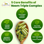 Organic Veda Neem Triple Complex sealed bottle top