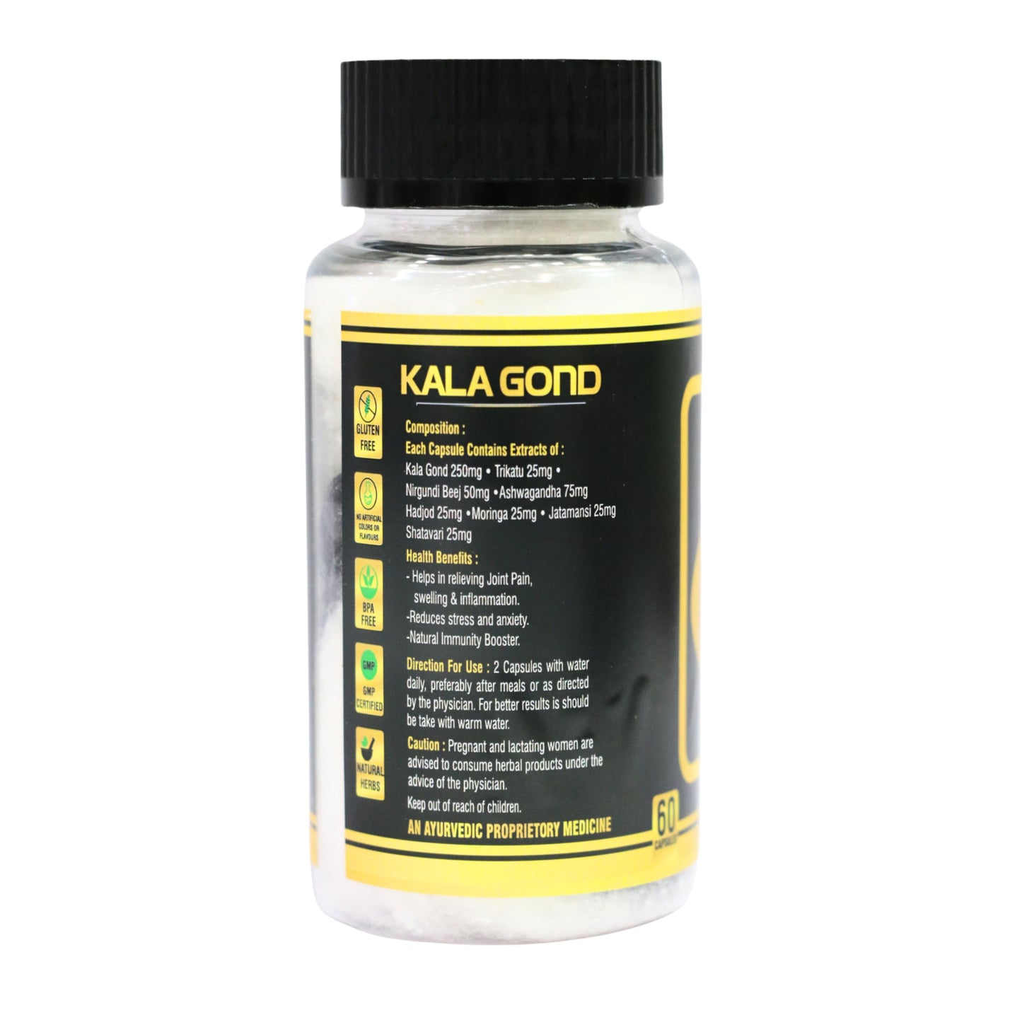 Daerveda Dev Ayurveda Kala Gond and Jatamansi supplement bottle